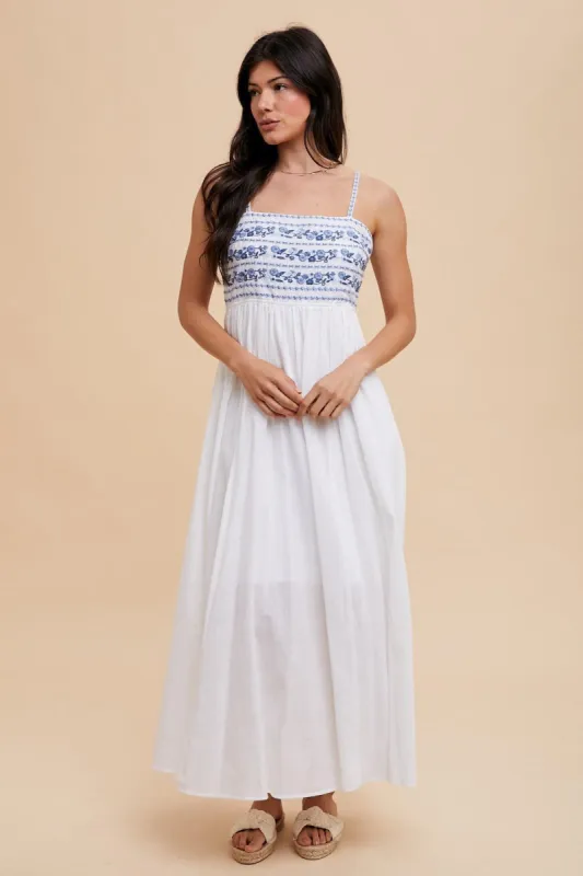 Navy Blue Floral Lace-Up Back Maternity Maxi Dress sold by Pinkblush