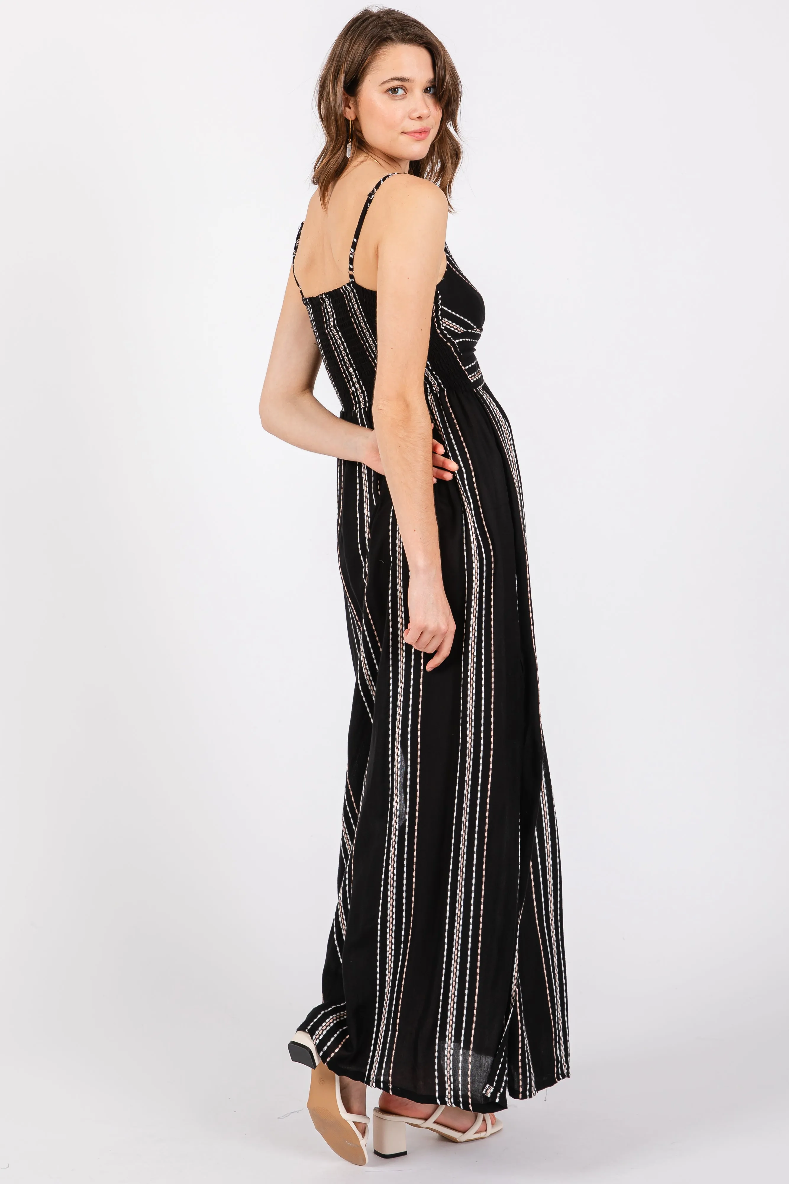 Black Patterned Sleeveless Dress sold by Pinkblush product image thumbnail 3