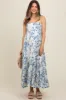 Cream Floral Flowy Sleeveless Squared Neckline Maternity Dress sold by Pinkblush