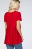 Red Swiss Dot Peplum Top sold by Pinkblush