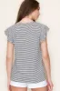 Ivory Striped Flutter Sleeve Top sold by Pinkblush