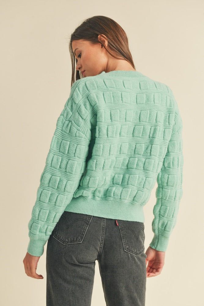 Green Crew Neck Knit Pullover sold by Pinkblush product image thumbnail 3