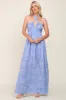 Blue Floral Halter Neck Maxi Dress sold by Pinkblush