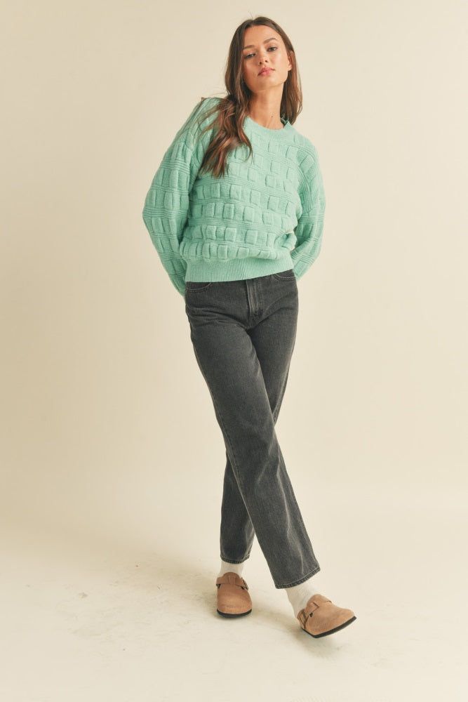 Green Crew Neck Knit Pullover sold by Pinkblush product image thumbnail 4