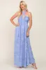 Blue Floral Halter Neck Maxi Dress sold by Pinkblush