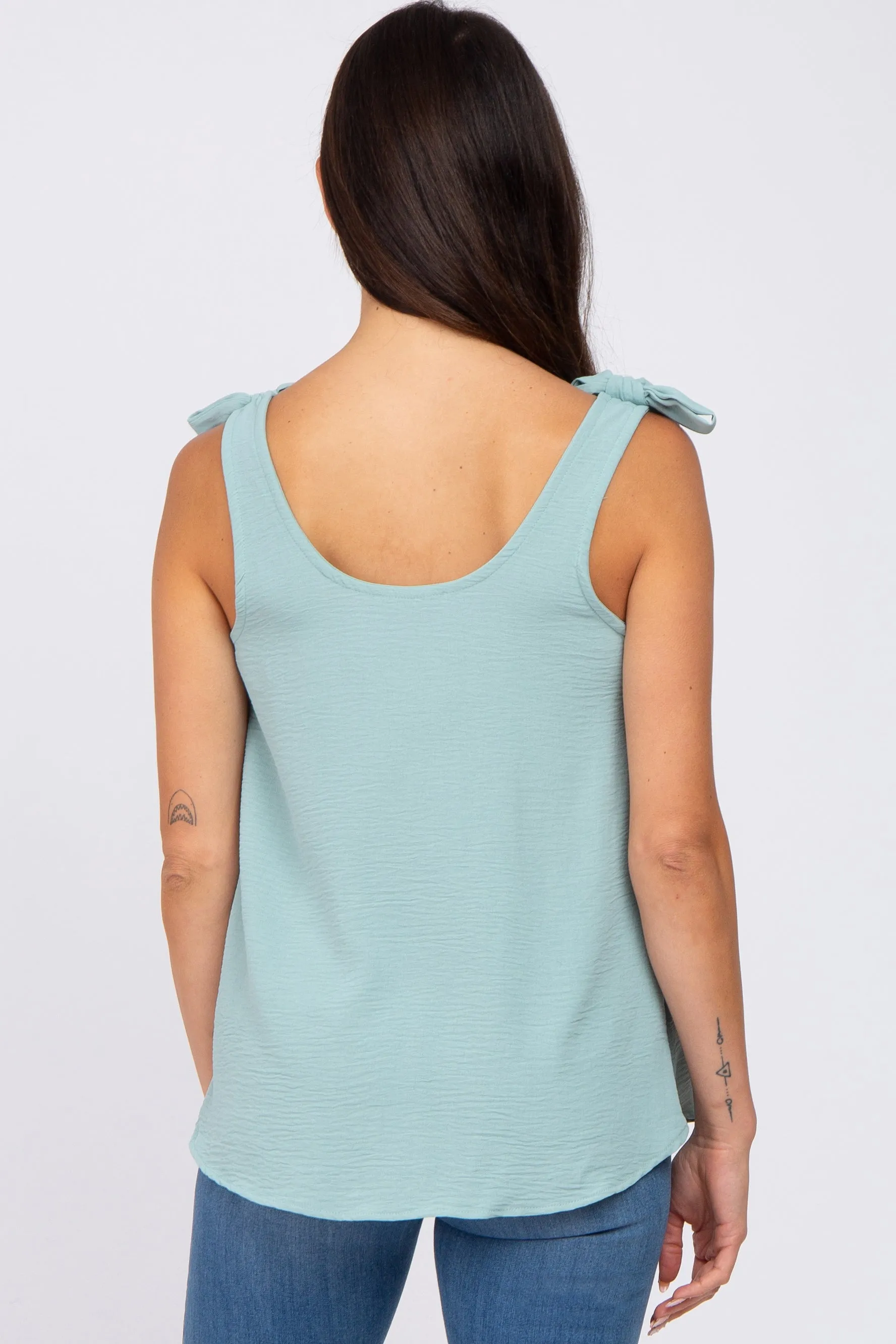 Mint Green Shoulder Bow Tank Top sold by Pinkblush product image thumbnail 3