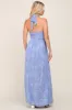 Blue Floral Halter Neck Maxi Dress sold by Pinkblush