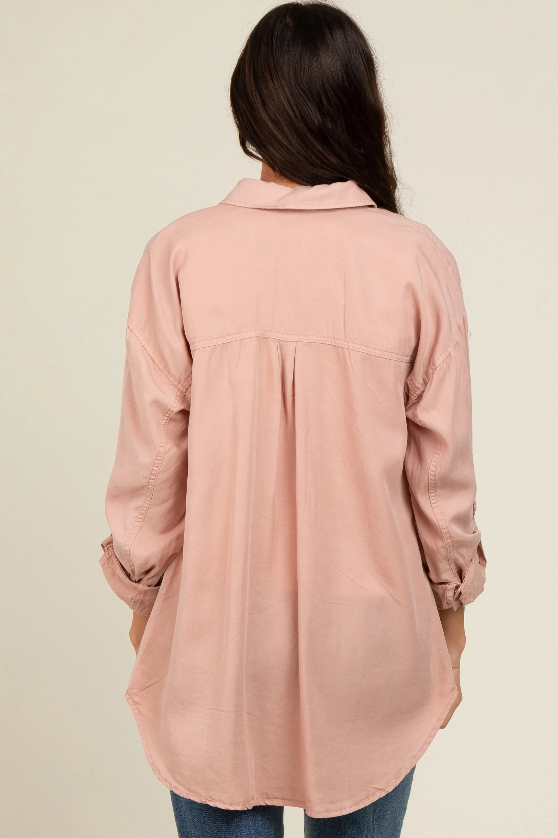 Peach Button Down Top sold by Pinkblush product image thumbnail 4