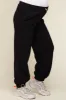 Black Drawstring Maternity Relaxed Fit Sweatpants sold by Pinkblush