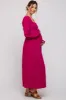 Magenta Square Neck Maternity Maxi Dress sold by Pinkblush