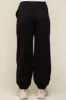 Black Drawstring Maternity Relaxed Fit Sweatpants sold by Pinkblush