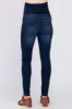 Navy Blue Skinny Maternity Jeans sold by Pinkblush