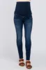 Navy Blue Skinny Maternity Jeans sold by Pinkblush
