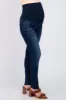 Navy Blue Skinny Maternity Jeans sold by Pinkblush