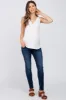 Navy Blue Skinny Maternity Jeans sold by Pinkblush