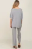 Heather Grey Cropped Pant Maternity Set sold by Pinkblush