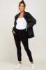 Black High Waisted Knit Maternity Pants sold by Pinkblush