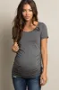 PinkBlush Charcoal Ruched Short Sleeve Maternity Top sold by Pinkblush
