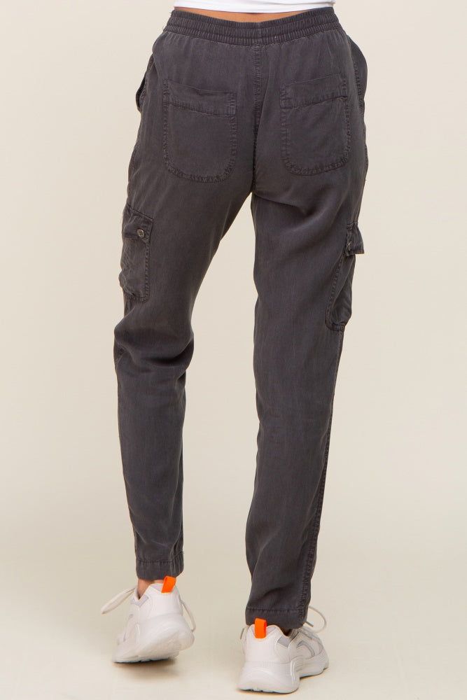 Charcoal Drawstring Cargo Pants sold by Pinkblush product image thumbnail 4