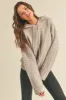 Taupe Mixed Knit Maternity Hooded Sweater sold by Pinkblush