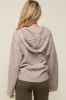 Taupe Mixed Knit Maternity Hooded Sweater sold by Pinkblush
