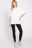 White Short Sleeve Pocketed Top sold by Pinkblush