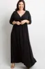 PinkBlush Black Sash Tie Wrap Plus Maternity Maxi Dress sold by Pinkblush
