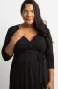 PinkBlush Black Sash Tie Wrap Plus Maternity Maxi Dress sold by Pinkblush
