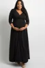 PinkBlush Black Sash Tie Wrap Plus Maternity Maxi Dress sold by Pinkblush