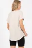 Beige Short Sleeve Terry Top sold by Pinkblush