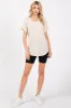 Beige Short Sleeve Terry Top sold by Pinkblush