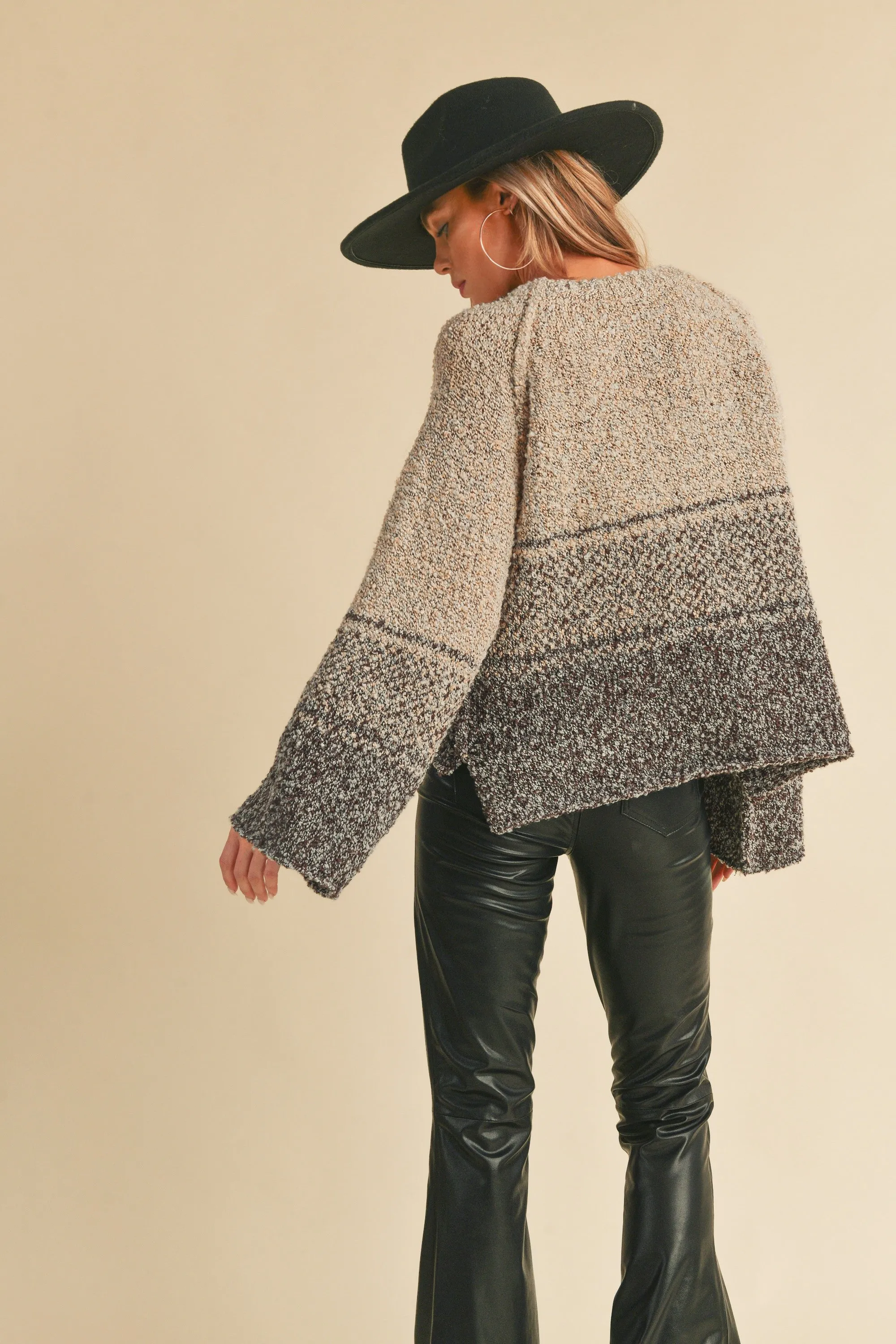 Oat Brown Colorblock Sweater sold by Pinkblush product image thumbnail 3