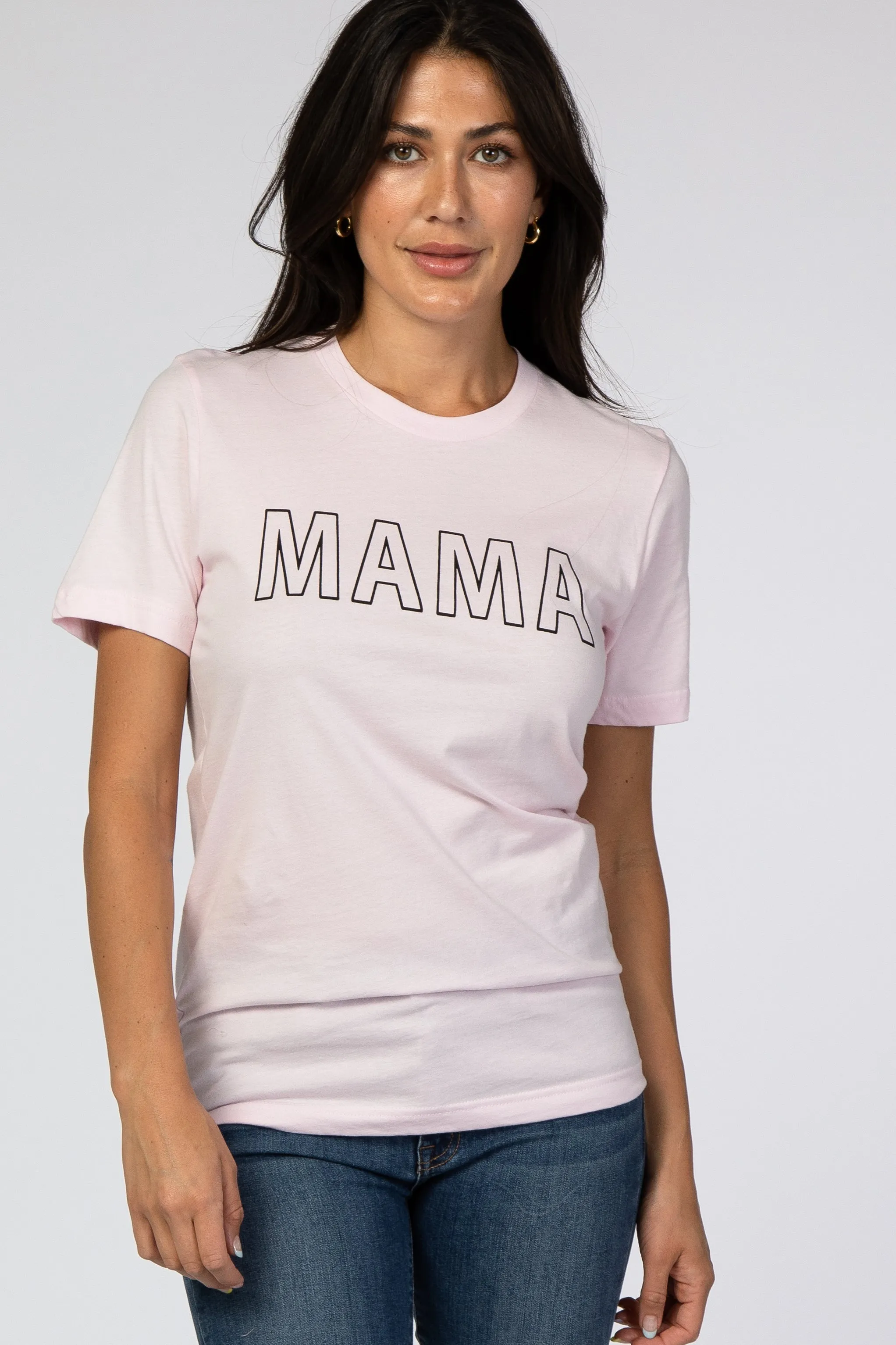 Light Pink Mama Short Sleeve Top sold by Pinkblush