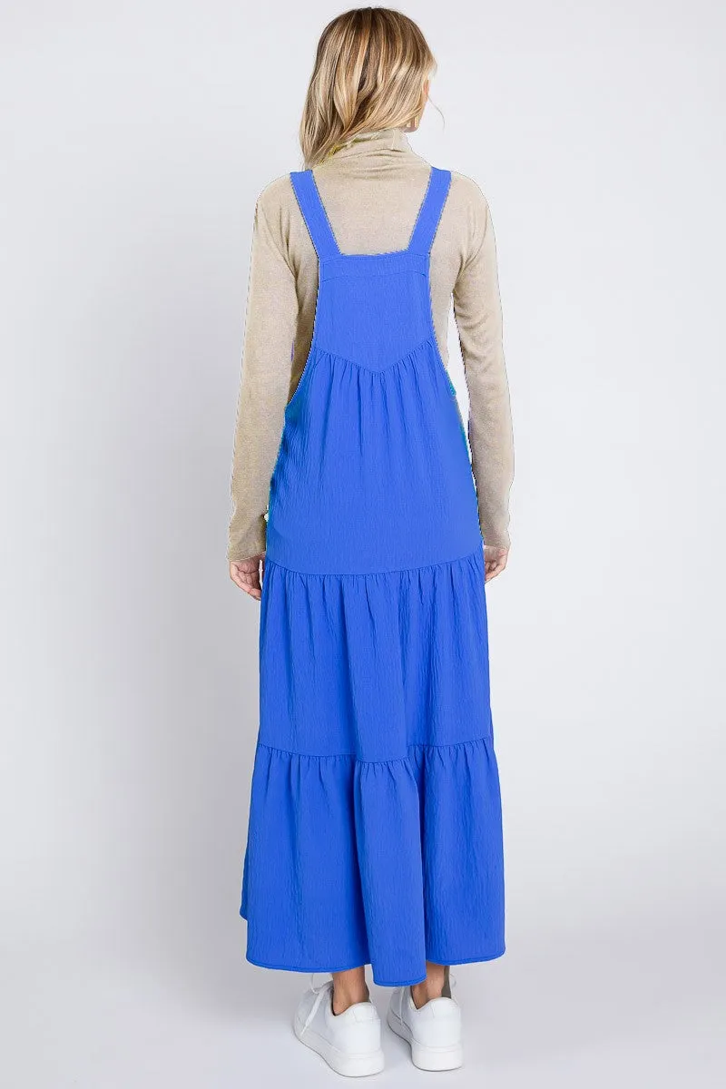 Royal Button Sling Tiered Maternity Midi Dress sold by Pinkblush product image thumbnail 3