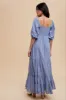 Blue Lace Insert Maxi Dress sold by Pinkblush