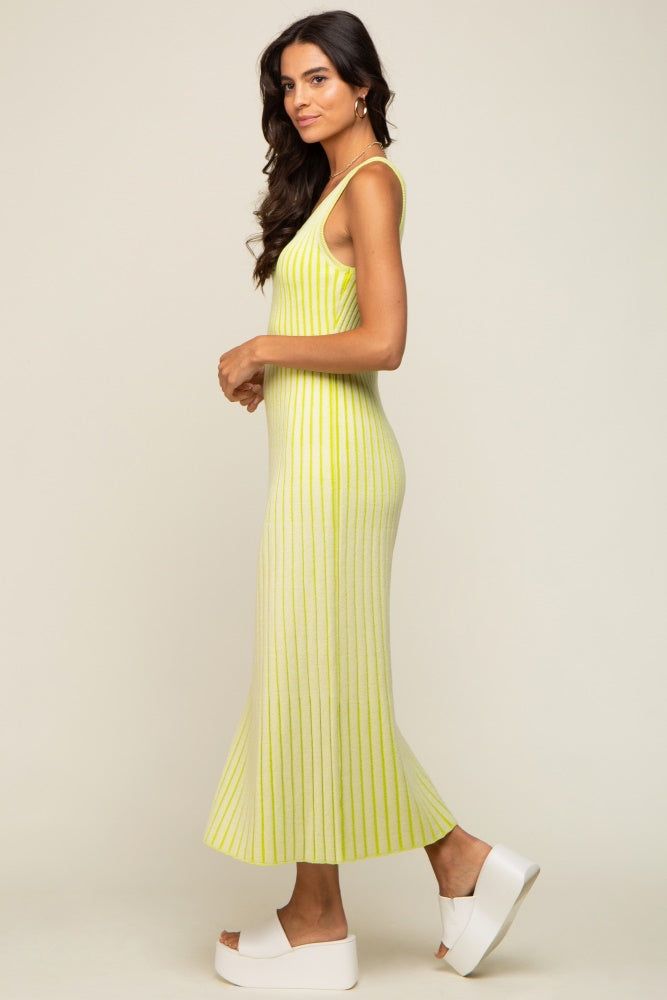 Lime Ribbed Sleeveless Maxi Dress sold by Pinkblush product image thumbnail 2