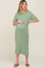 Green Shift Maternity Midi Dress sold by Pinkblush
