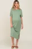 Green Shift Maternity Midi Dress sold by Pinkblush