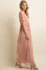 Light Pink Lace Mesh Overlay Maxi Dress sold by Pinkblush