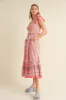 Pink Floral Smocked Midi Dress sold by Pinkblush
