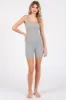 Heather Grey Ribbed Square Neck Sleeveless Romper sold by Pinkblush