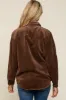 Brown Corduroy Plaid Fleece Lined Button Down Maternity Shacket sold by Pinkblush