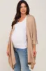 Taupe Knit Open Front Maternity Cardigan sold by Pinkblush