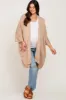 Taupe Knit Open Front Maternity Cardigan sold by Pinkblush