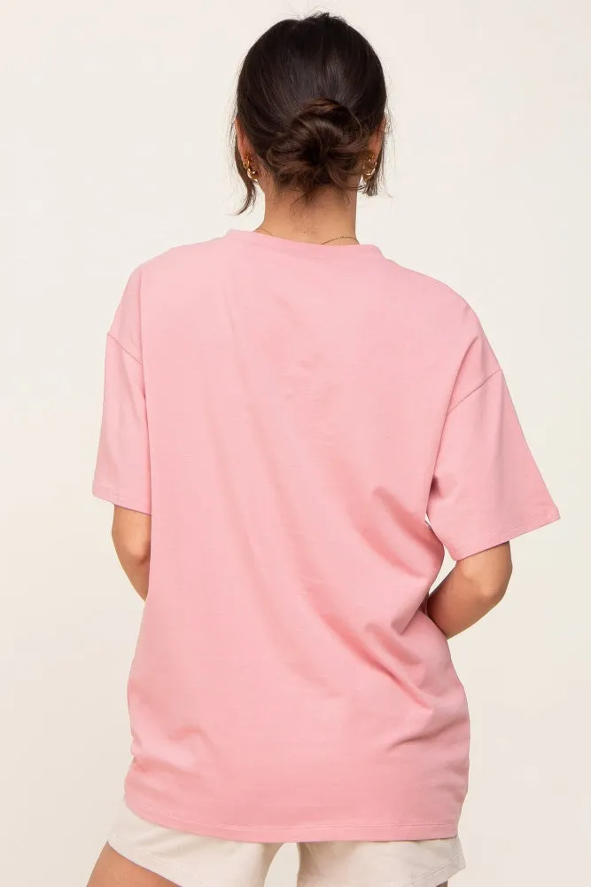 Pink Oversized Basic Tee sold by Pinkblush product image thumbnail 3