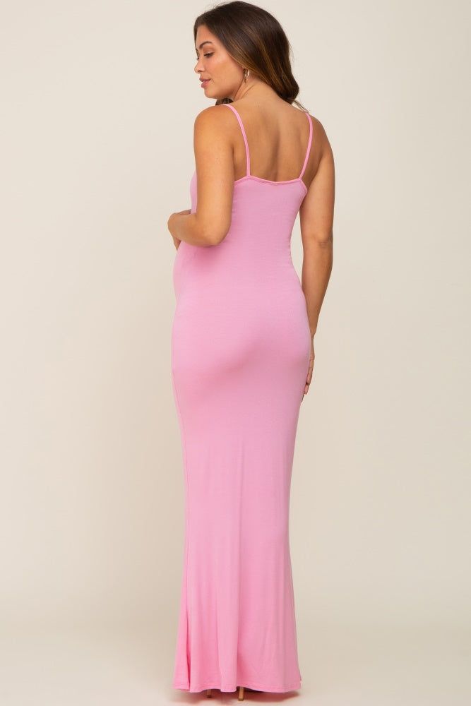 Pink Basic Maternity Maxi Dress sold by Pinkblush product image thumbnail 3
