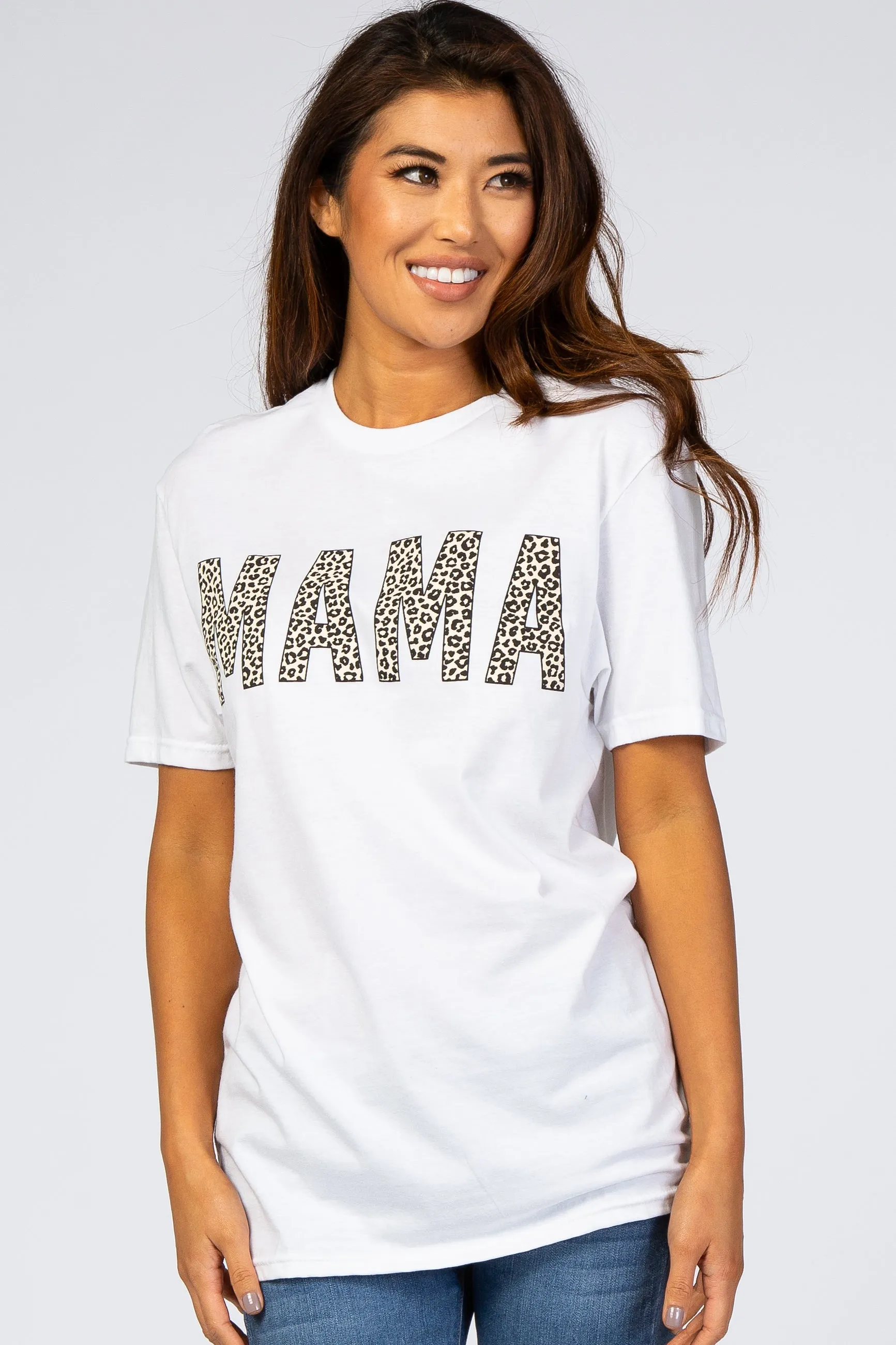White Animal Print Mama Graphic Maternity Top sold by Pinkblush product image thumbnail 5