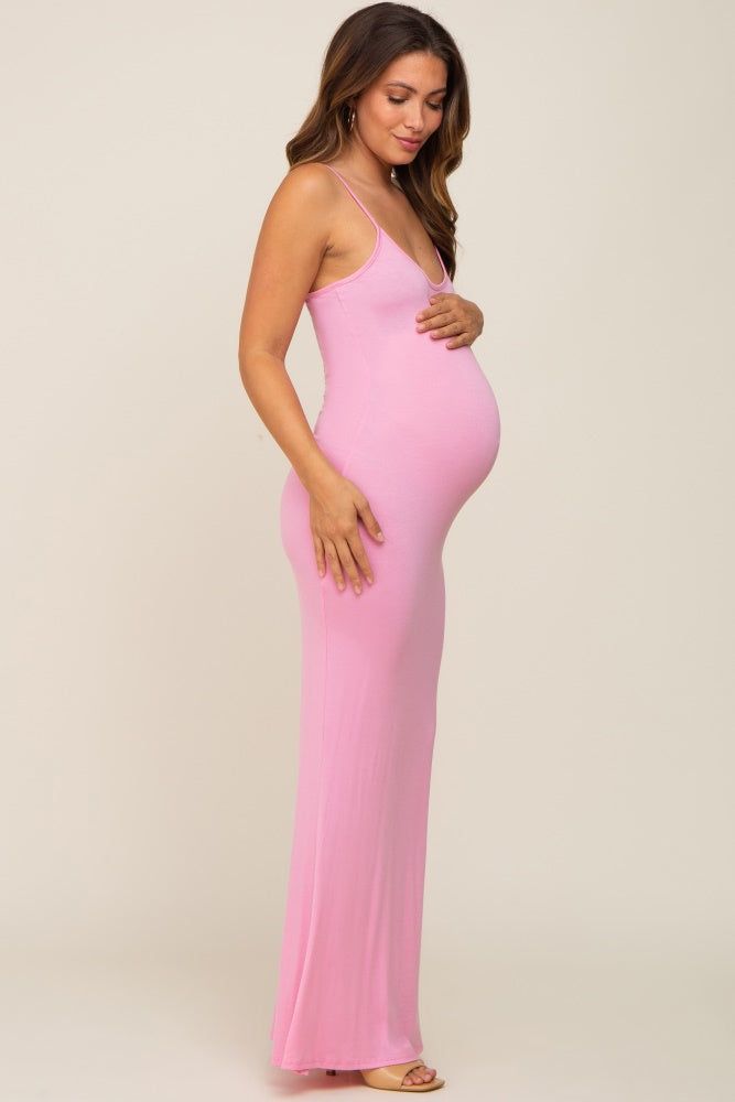 Pink Basic Maternity Maxi Dress sold by Pinkblush product image thumbnail 2
