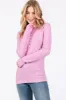 Pink Ribbed Knit Button Long Sleeve Top sold by Pinkblush