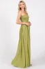 Lime Smocked Drawstring Halter Side Cutout Jumpsuit sold by Pinkblush